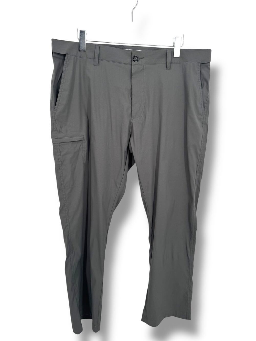 UB Tech pants men's 40X30 nylon outdoor hiking elastic waistband pockets gray